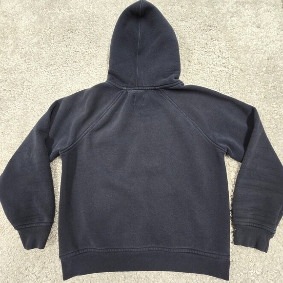 Flint and Tinder Hoodie Men Medium Faded Black Pullover Sweatshirt Raglan Pocket - Picture 9 of 13